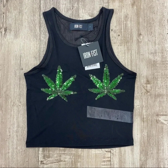 Iron Fist Mary Jane mesh crop tank top. - Picture 4 of 9